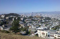 Nice view on the city from the Clarendon Heights near the Sutro Tower